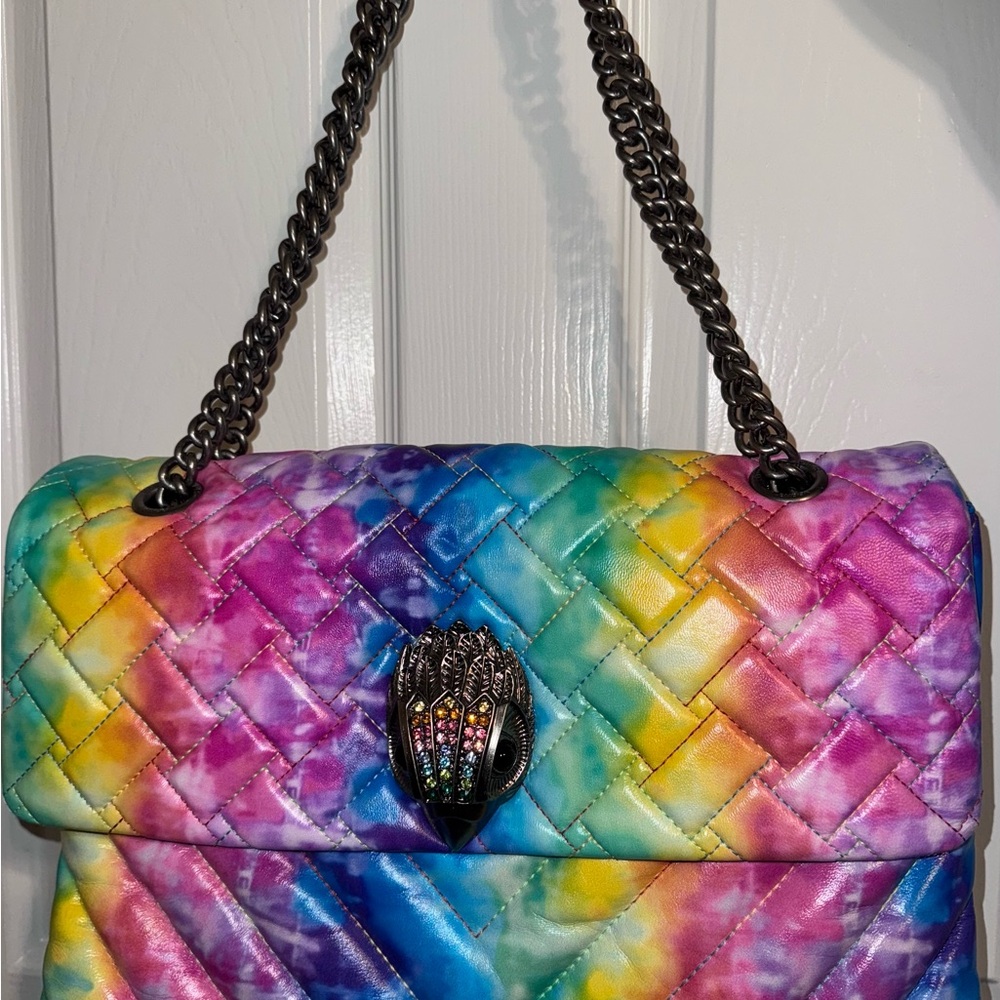 Kurt Geiger Rainbow tie dye XL kensington bag